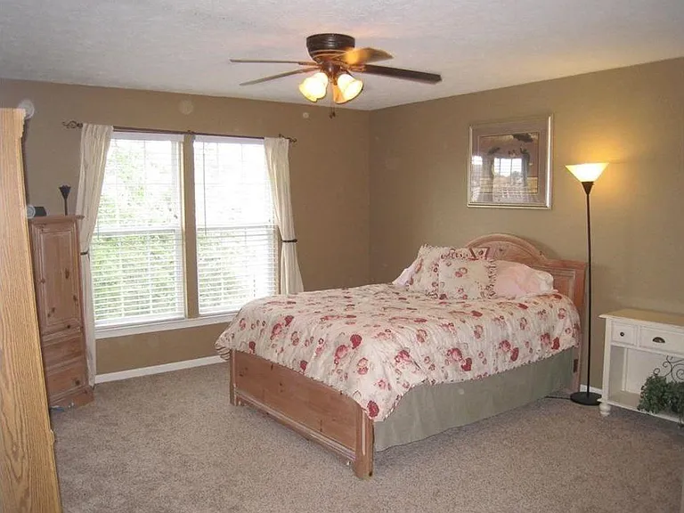 All of the bedrooms are on the 2nd floor. Large, comfortable, owner's suite has ceiling fan, window facing front of house, full bathroom and walk in closet!