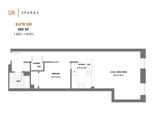 Floor plan 1 Bedroom