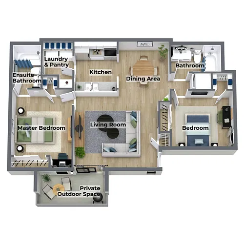 Floor plan Two Bedroom