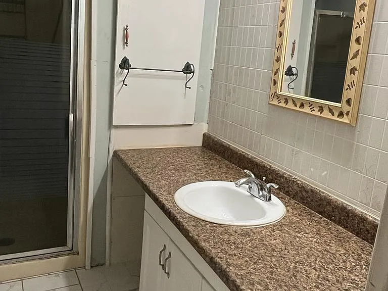 Bathroom with new tile.