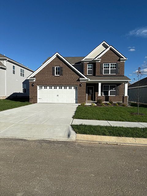Beautiful landscape. brick veneer home