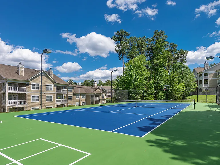 Stay active with on-site tennis court