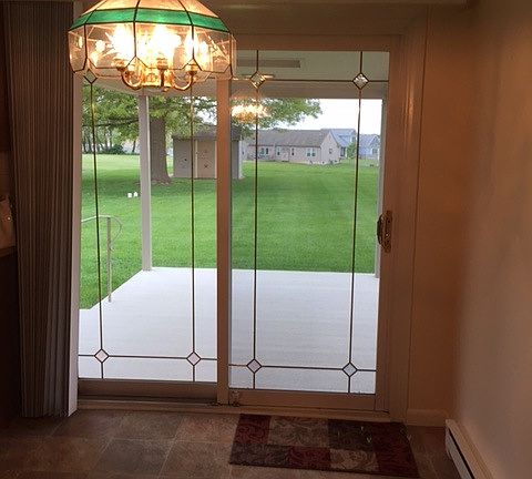 kitchen with view of patio