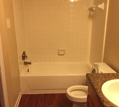 Hardwood bathroom flooring