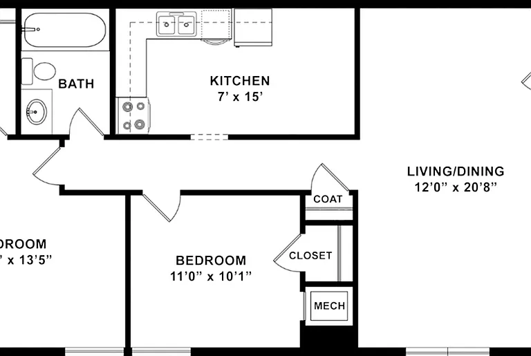 2 Bedroom Layout 2 Bedroom Layout