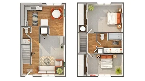 Floor plan Tualatin Townhome