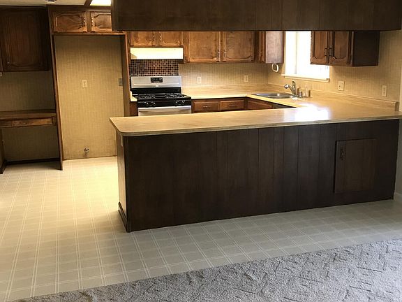 Family room looking into kitchen