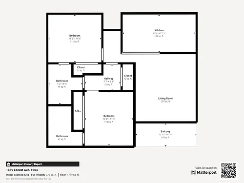 Floor plan 2 Bed 2 Bath