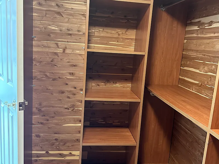 Loft cedar walk-in closet
