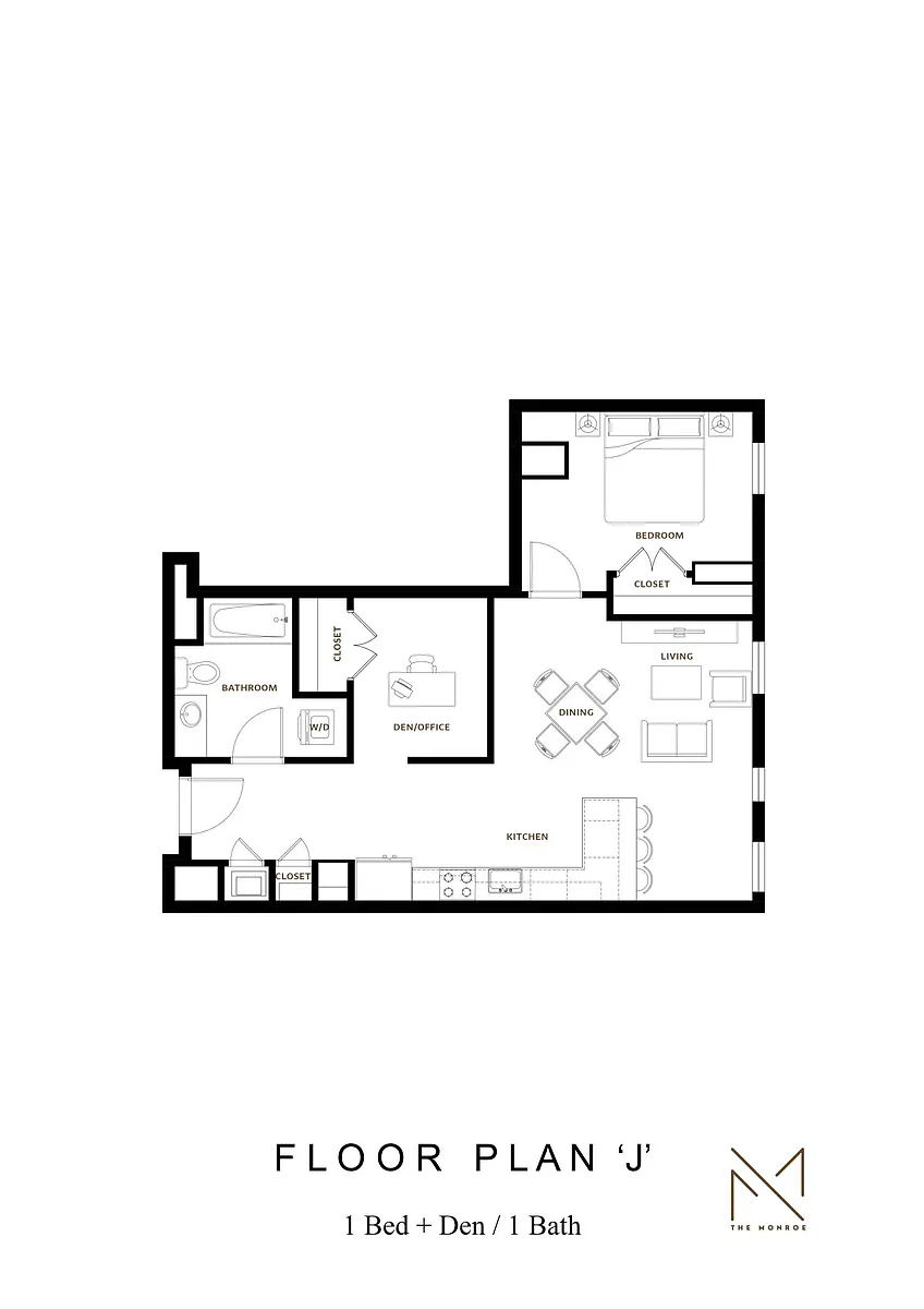 Floor plan 1 Bed J