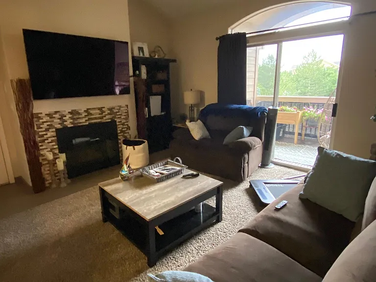 Living room and balcony