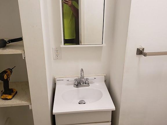 First floor half bath with brand new vanity