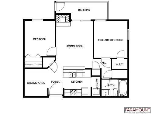 Floor plan 1 bedroom