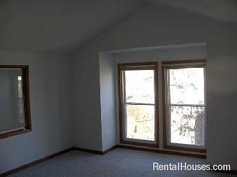Master bedroom with vaulted ce