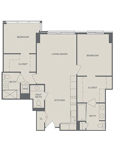 Floor plan Two Bedroom ES