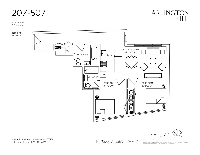 Floor plan 2 Bed 2 Bath