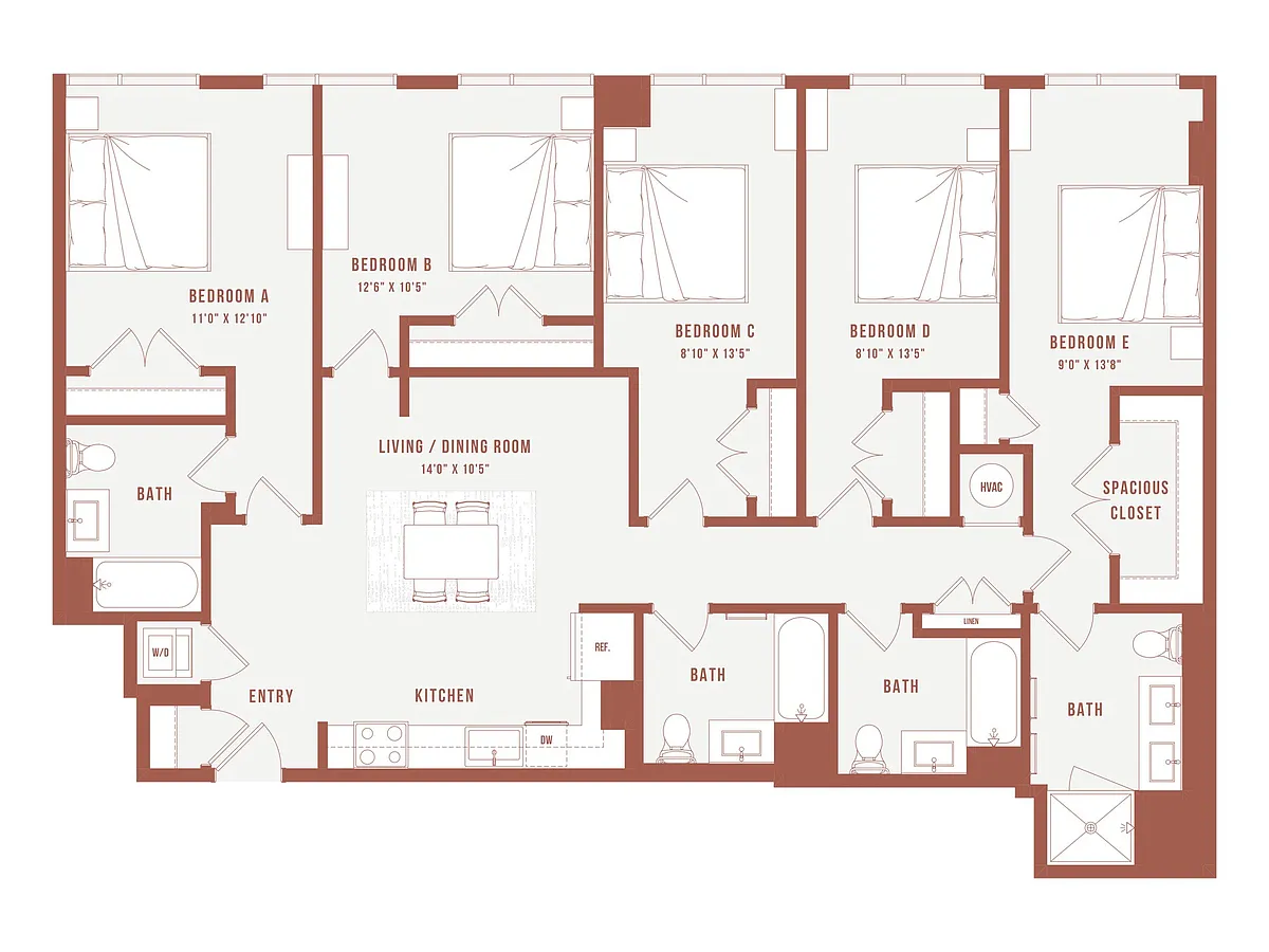 Floor plan Colette Co-Living L1