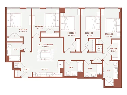 Floor plan Colette Co-Living L1