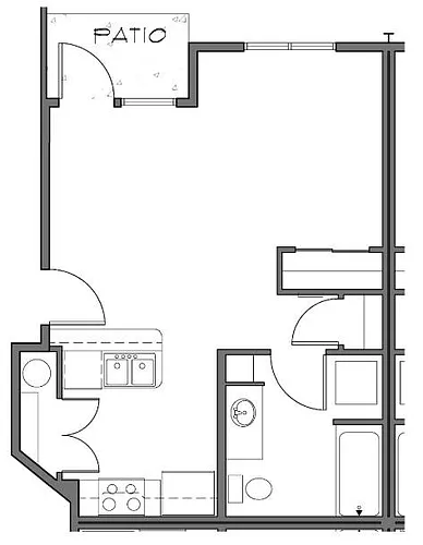 Floor plan Studio 1 Ash Creek