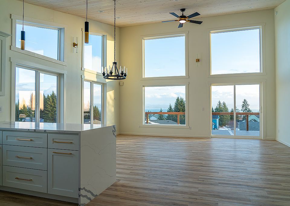 Open living and dining area