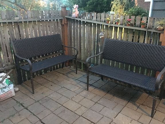 Side patio BBQ area