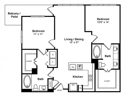 Floor plan Grateful - Mid-Rise