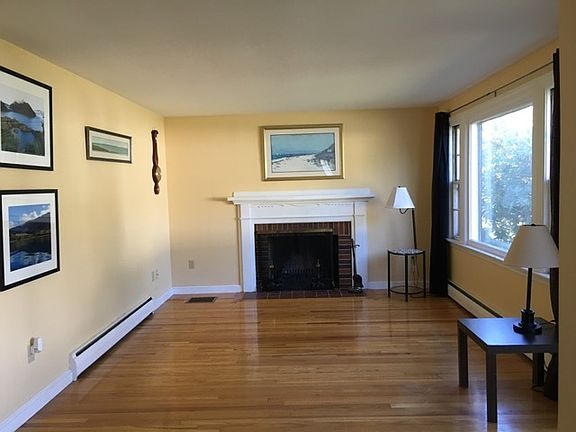 living room with fireplace