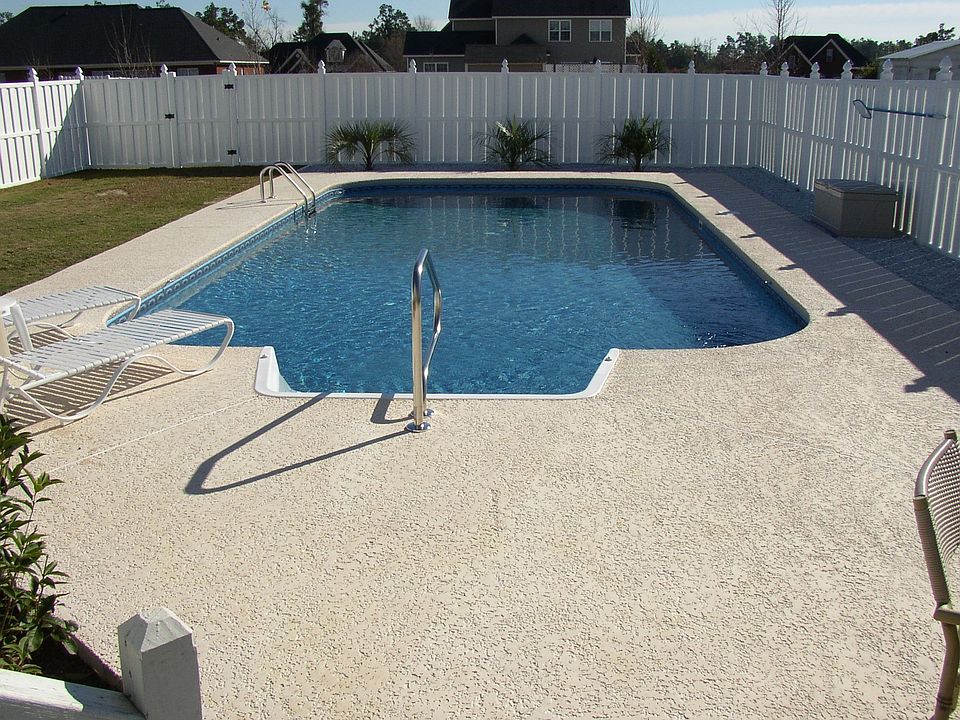 View of pool from deck