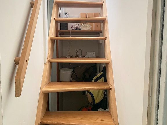 Upstairs access stairs