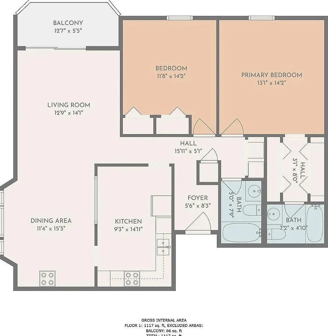 2 bed, 1178 sqft, $1,525 — Photo 2