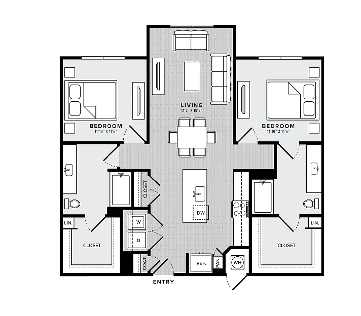 Floor plan B2-2X2