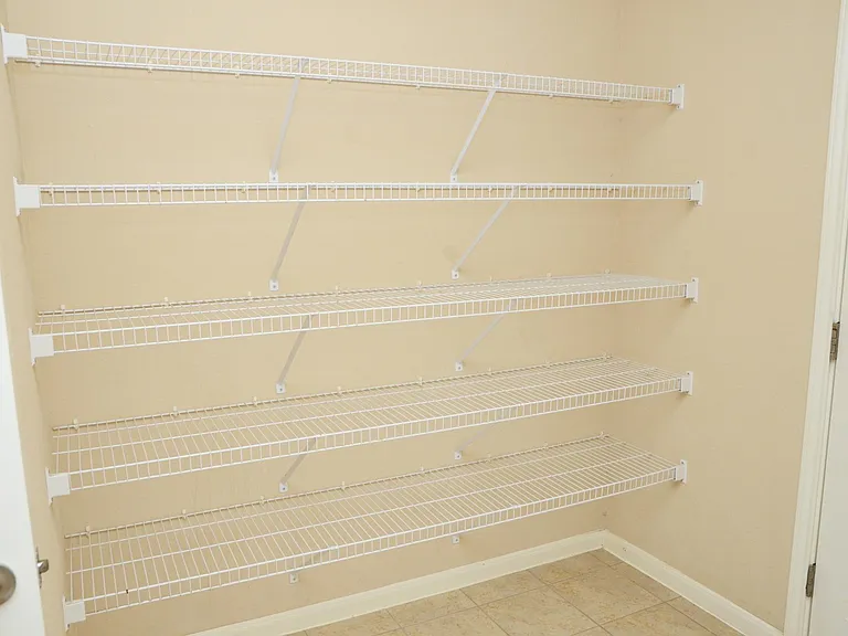 shelves in laundry room