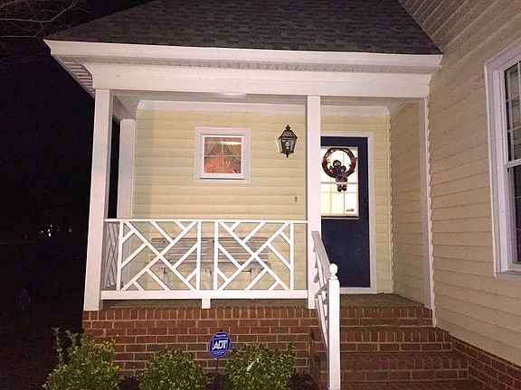 front porch and side door