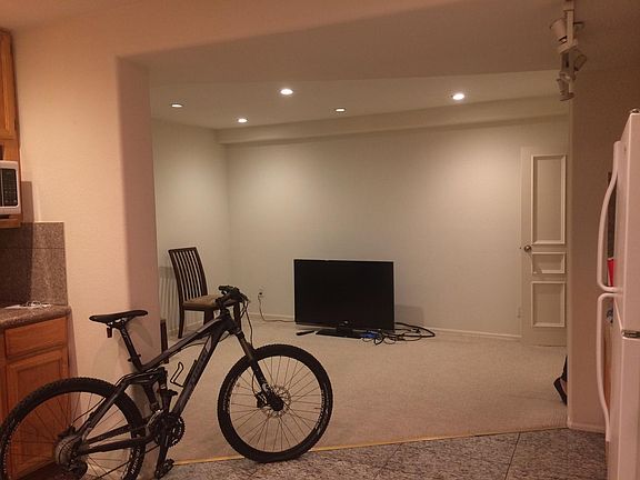 view of living room from kitchen