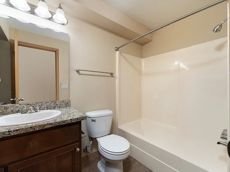 Step into elegance with this stylish and functional bathroom design. Step into elegance with this stylish and functional bathroom design.