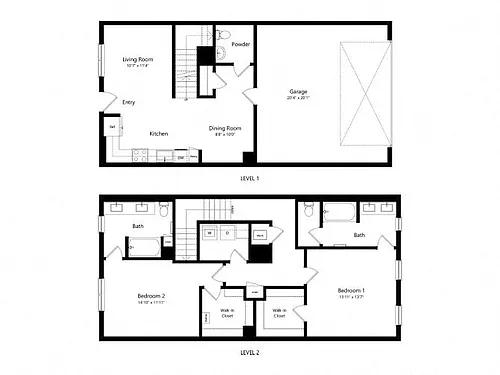 Floor plan Townhome 2-2