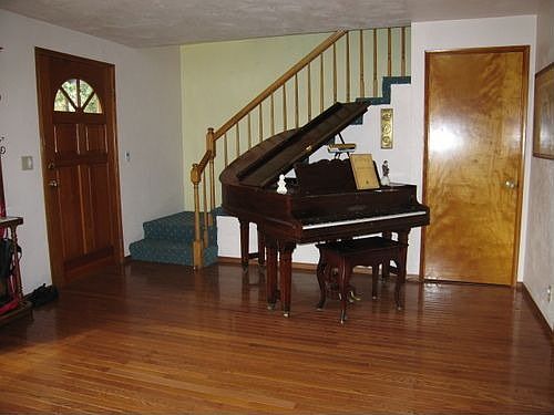 Hardwood floor entrance