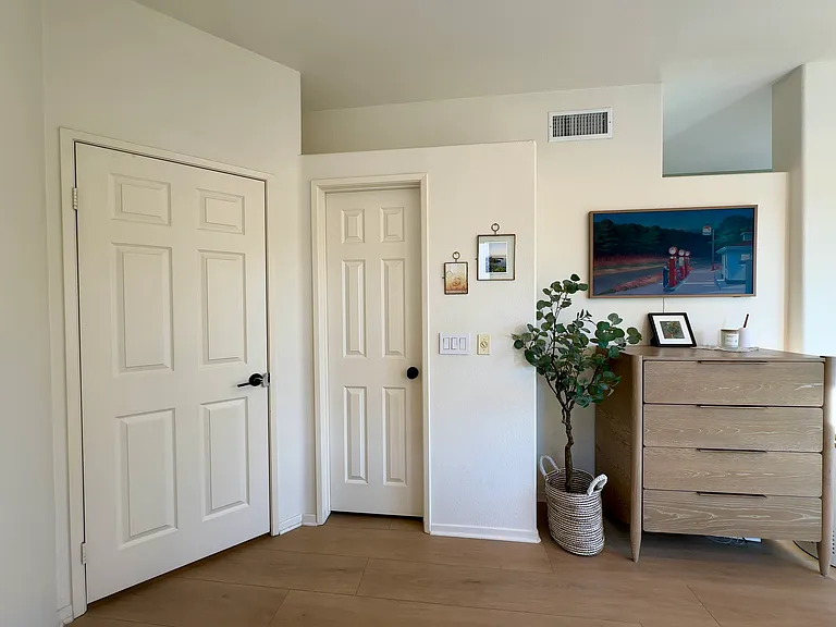 Master bedroom with the walk-in closet