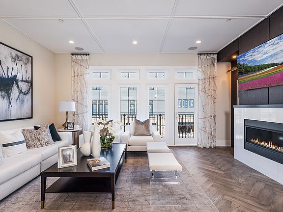 A cozy family room on the living level