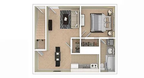 Floor plan 1 Bedroom - 535