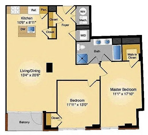 Floor plan 2J