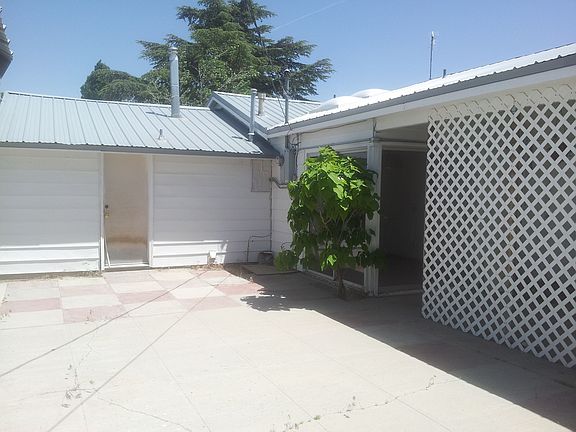 rear patio and yard area