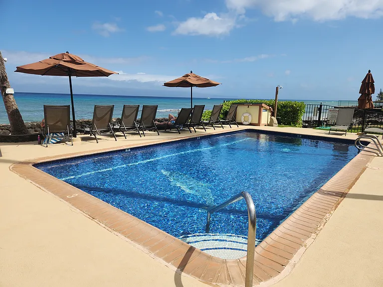 Oceanside solar heated pool