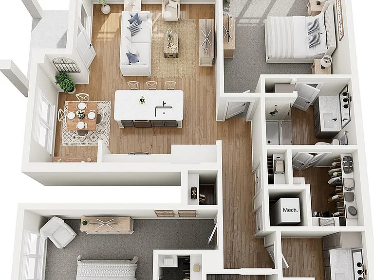 Floor Plan B4 | Echelon at Charlotte | Apartments in Charlotte, NC Floor Plan B4 | Echelon at Charlotte | Apartments in Charlotte, NC