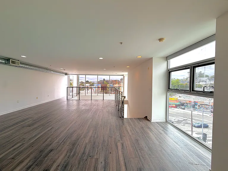 View from second story loft. Bridge to balcony deck on left side!