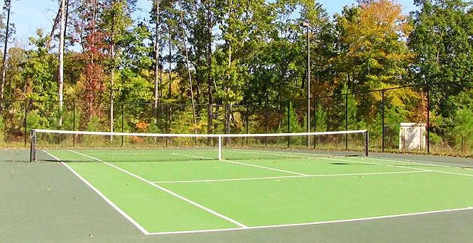 Full size tennis court