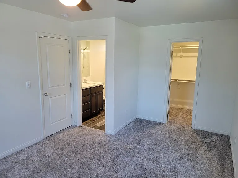 Bedroom with master bath & walk in closet.