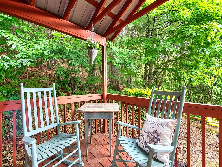 Enjoy rocking on the back porch