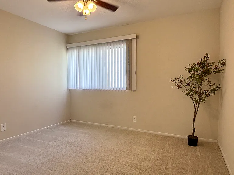 Unit 211B:
Secondary bedroom with redwood views
