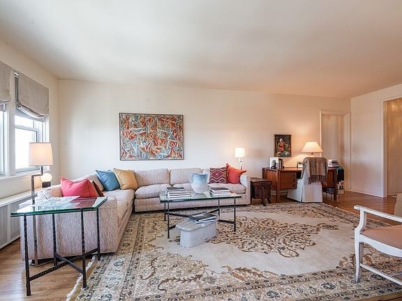 View of the living room from the dining room